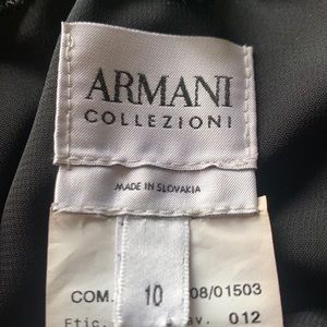 Armani Collezioni black velvet dress